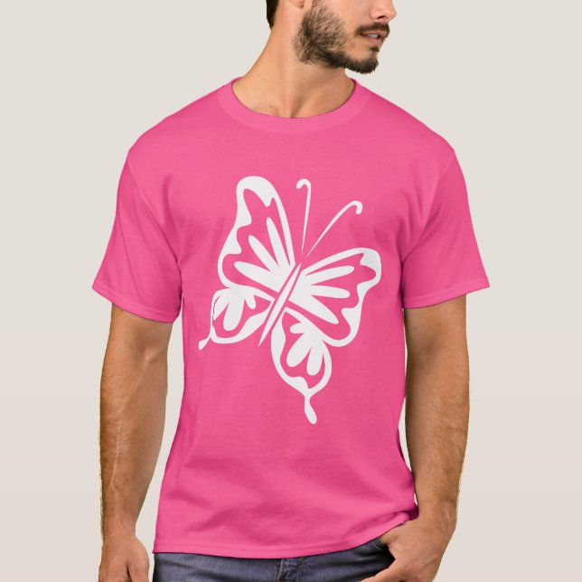 Camiseta Mariposa retro - Blanco (Anverso)
