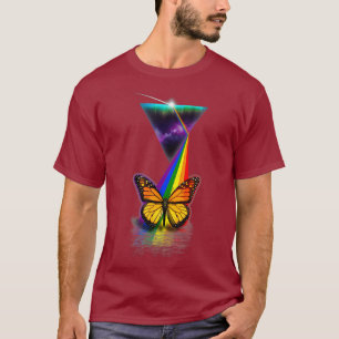 Camiseta Mariposa retro de prisma vintage