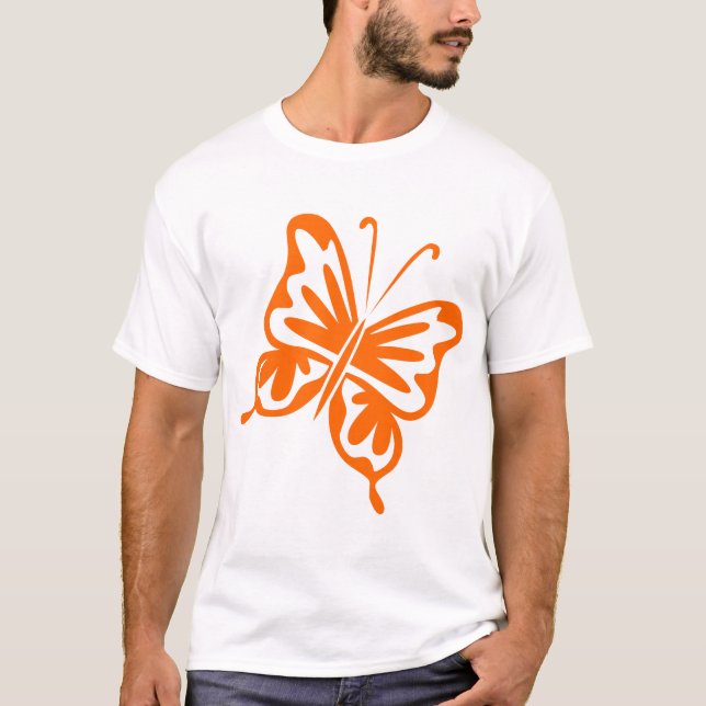 Camiseta Mariposa retro - Naranja (Anverso)