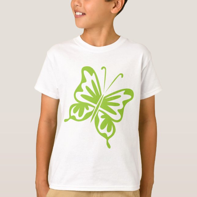 Camiseta Mariposa retro - verde marciano (Anverso)
