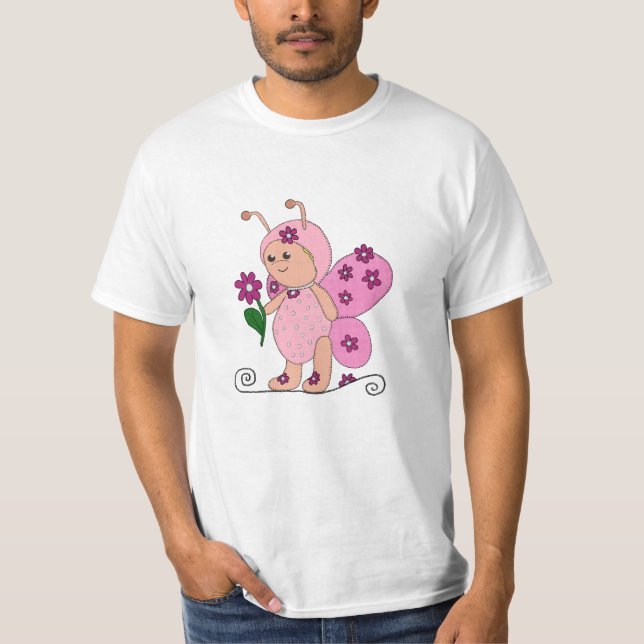 Camiseta Mariposa rosa (Anverso)