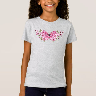 Camiseta Mariposa rosa con Sakura