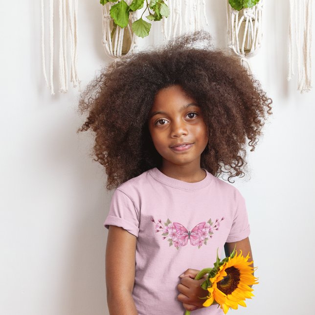Camiseta Mariposa rosa con Sakura (Subido por el creador)