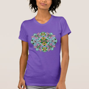 Camiseta Mariposa rosa Mandala Mano caprichosa