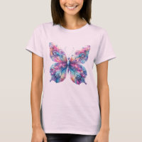 Mariposa Rosada Splendor T-Shirt
