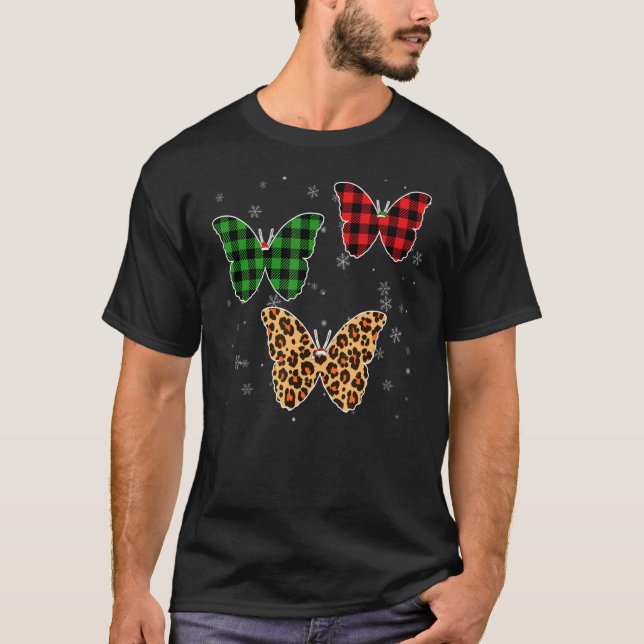 Camiseta Mariposa Santa Hat Navidades Pajama Buffalo Plai (Anverso)