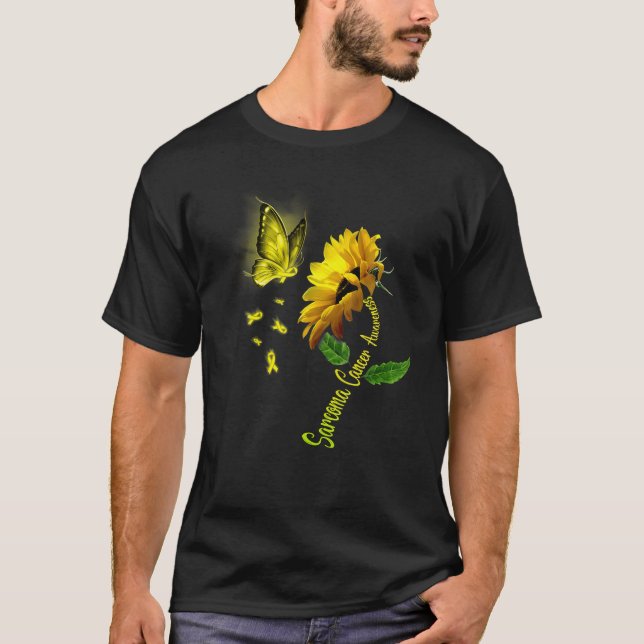 Camiseta Mariposa Sarcoma de girasol Sensibilización sobre  (Anverso)