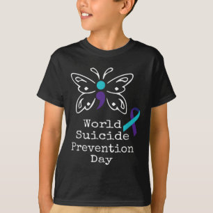 Camiseta Mariposa Semicolon Regalo Awaren de Prevención del