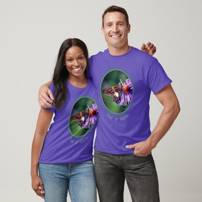 Camiseta Mariposa Señora Pintada En Flor De Aster Salvaje (Unisexo)