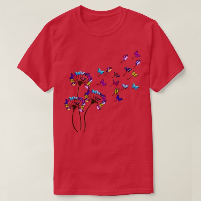 Camiseta Mariposa Shirt Dandelion Butterfly Lover Butterfl (Diseño del anverso)