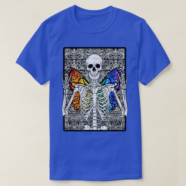 Camiseta Mariposa Skeleton Fairycore Estética (Diseño del anverso)