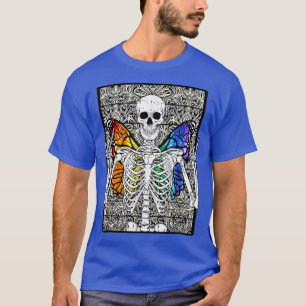 Camiseta Mariposa Skeleton Fairycore Estética