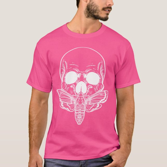 Camiseta Mariposa Skull Punk gótico Moth Rock Skeleton Hor (Anverso)