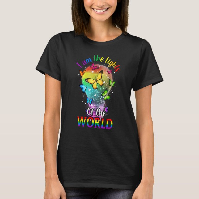 Camiseta Mariposa Soy Las Luces De La Lgbt Mundial 1 (Anverso)