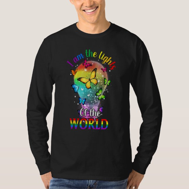 Camiseta Mariposa Soy Las Luces De La Lgbt Mundial 1 (Anverso)