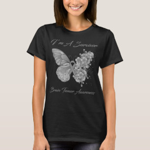 Camiseta Mariposa soy superviviente conciencia de los tumor