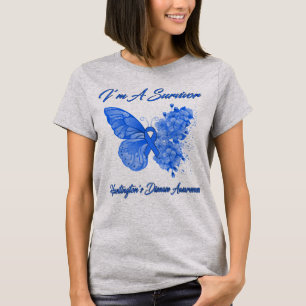 Camiseta Mariposa soy superviviente de la enfermedad de Hun