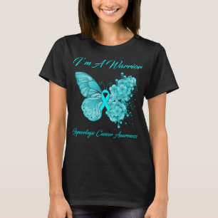 Camiseta Mariposa soy un cáncer ginecológico guerrero