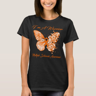 Camiseta Mariposa soy un guerrero con esclerosis múltiple