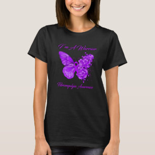 Camiseta Mariposa Soy Un Guerrero Concienciador De Fibromia