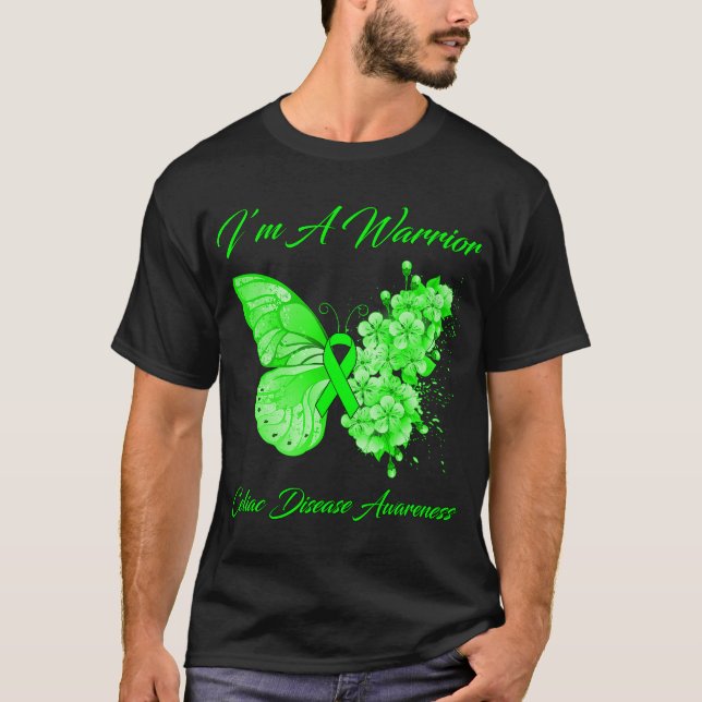 Camiseta Mariposa soy un guerrero conocido por la enfermeda (Anverso)