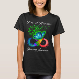 Camiseta Mariposa soy un guerrero consciente del glaucoma