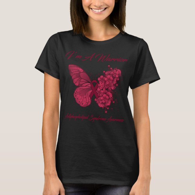 Camiseta Mariposa Soy un síndrome antfosfolípido guerrero (Anverso)