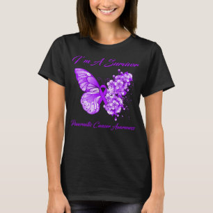 Camiseta Mariposa soy un sobreviviente de cáncer de páncrea
