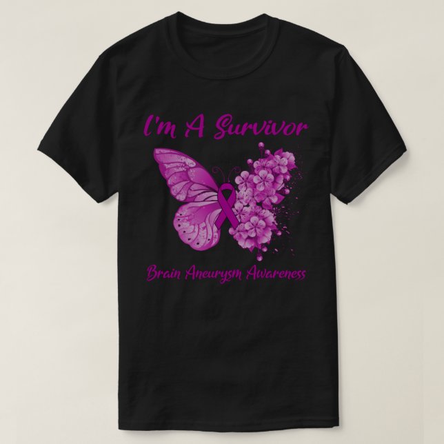 Camiseta Mariposa soy un sobreviviente de conciencia de neu (Diseño del anverso)