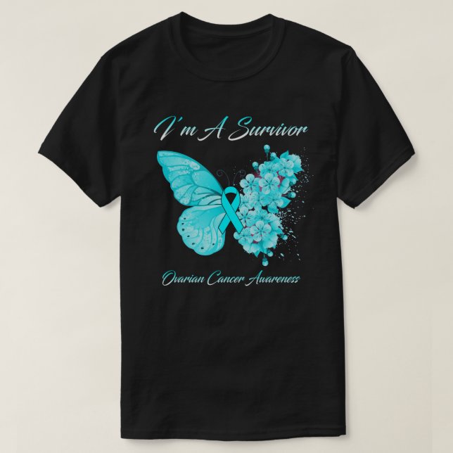 Camiseta Mariposa soy un sobreviviente de la conciencia sob (Diseño del anverso)