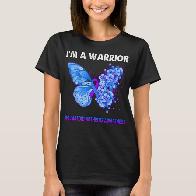 Camiseta Mariposa soy una artritis reumatoide guerrera  (Anverso)