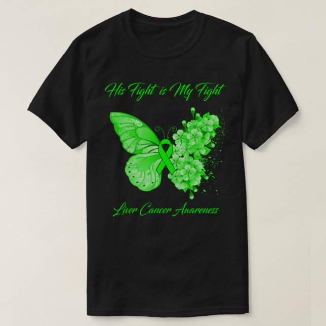 Camiseta Mariposa su lucha es consciente de mi lucha contra (Diseño del anverso)