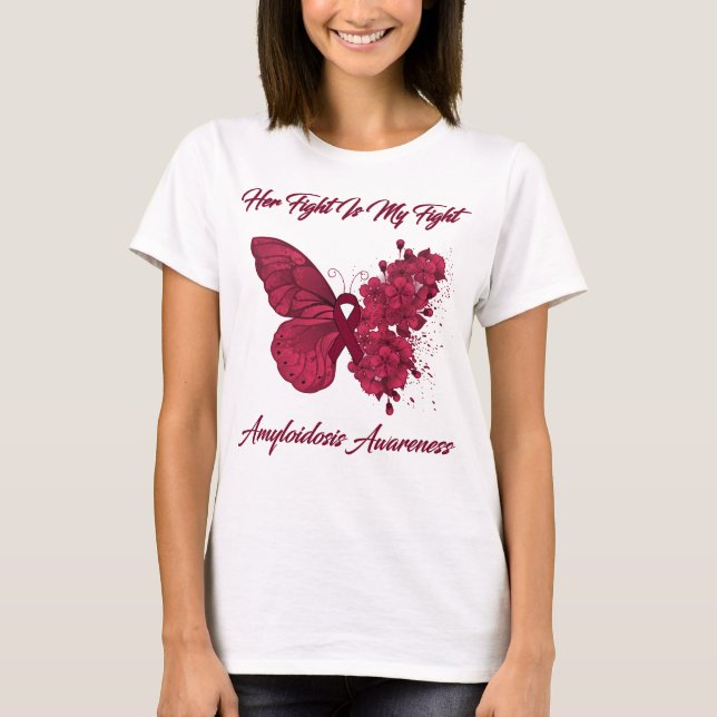 Camiseta Mariposa Su Lucha Es Mi Lucha Amiloidosis (Anverso)