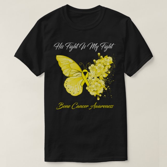 Camiseta Mariposa Su Lucha Es Mi Lucha Contra El Cáncer De  (Diseño del anverso)