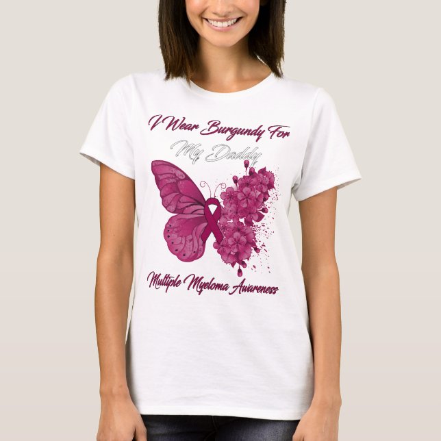 Camiseta Mariposa su lucha es mi lucha contra el mieloma mú (Anverso)