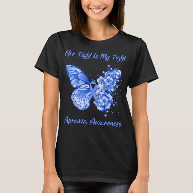 Camiseta Mariposa su lucha es mi lucha contra la apraxia (Anverso)