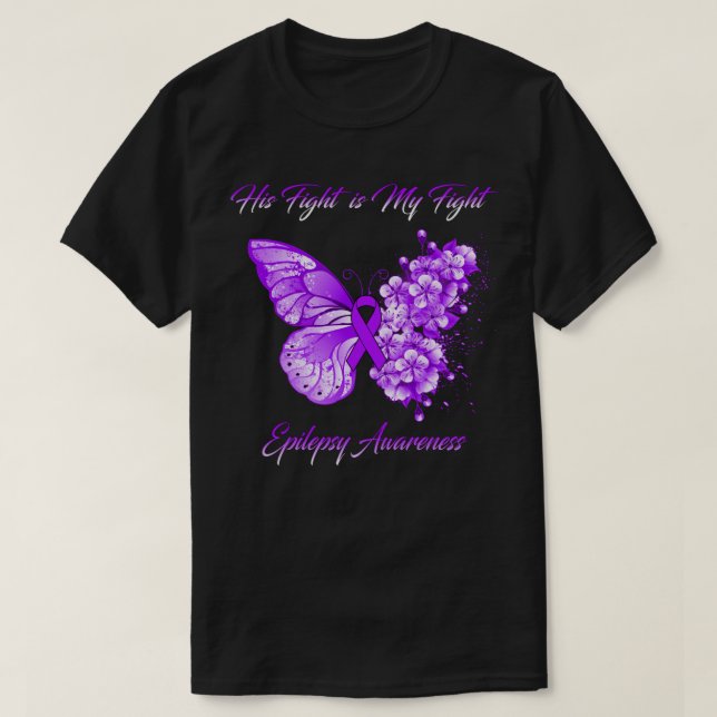 Camiseta Mariposa su lucha es mi lucha contra la epilepsia (Diseño del anverso)