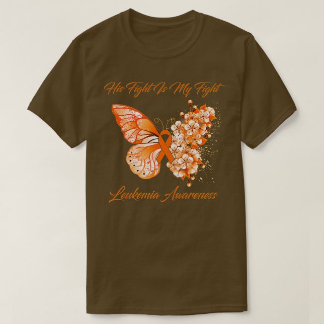 Camiseta Mariposa su lucha es mi lucha contra la leucemia (Diseño del anverso)