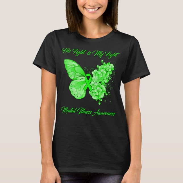 Camiseta Mariposa su lucha es mi lucha contra la parálisis  (Anverso)