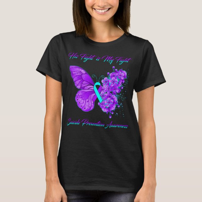 Camiseta Mariposa su lucha es mi lucha contra la prevención (Anverso)