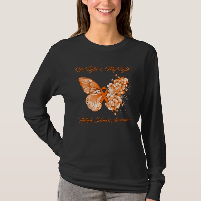 Camiseta Mariposa Su lucha es mi lucha Esclerosis múltiple (Anverso)