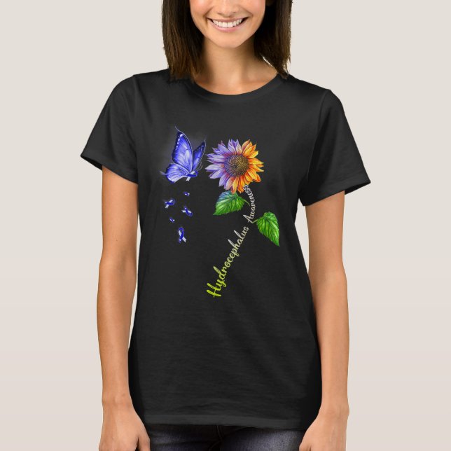 Camiseta Mariposa Sunflower Hydrocephalus Conciencia (Anverso)