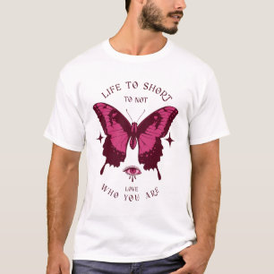 Camiseta Mariposa SVG Cita La Vida Es Demasiado Corta