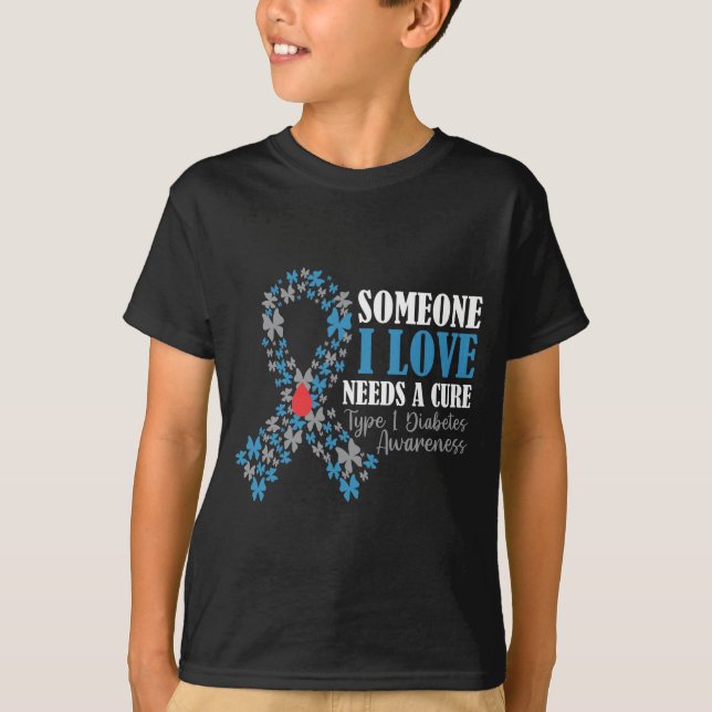 Camiseta Mariposa T1D Sensibilización sobre la diabetes Apo (Anverso)