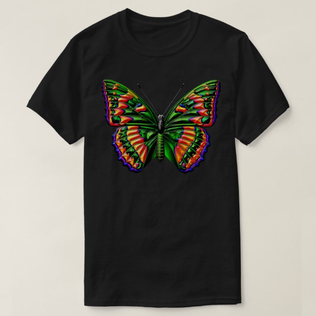 Camiseta Mariposa tropical (Diseño del anverso)