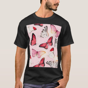 Camiseta Mariposa tropical detallada: patrón de cosecha