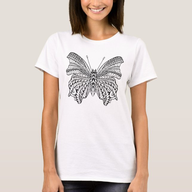 Camiseta Mariposa tropical inspirada (Anverso)