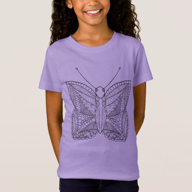 Camiseta Mariposa tropical inspirada del diseño (Anverso)
