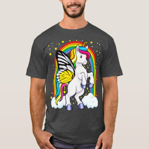 Camiseta Mariposa unicornio Magia Rainbow Fantasy Animal G