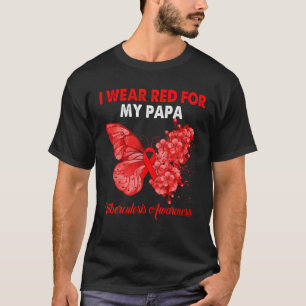 Camiseta Mariposa, uso el rojo para mi papá, guerra de tube